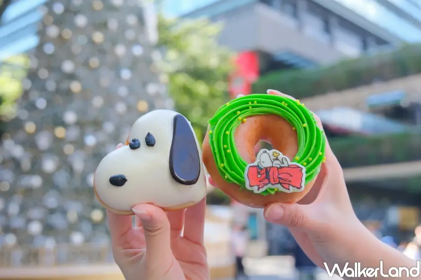 ▲Krispy Kreme聯名Peanuts，推出四款耶誕專屬甜甜圈。（攝影：張人尹）