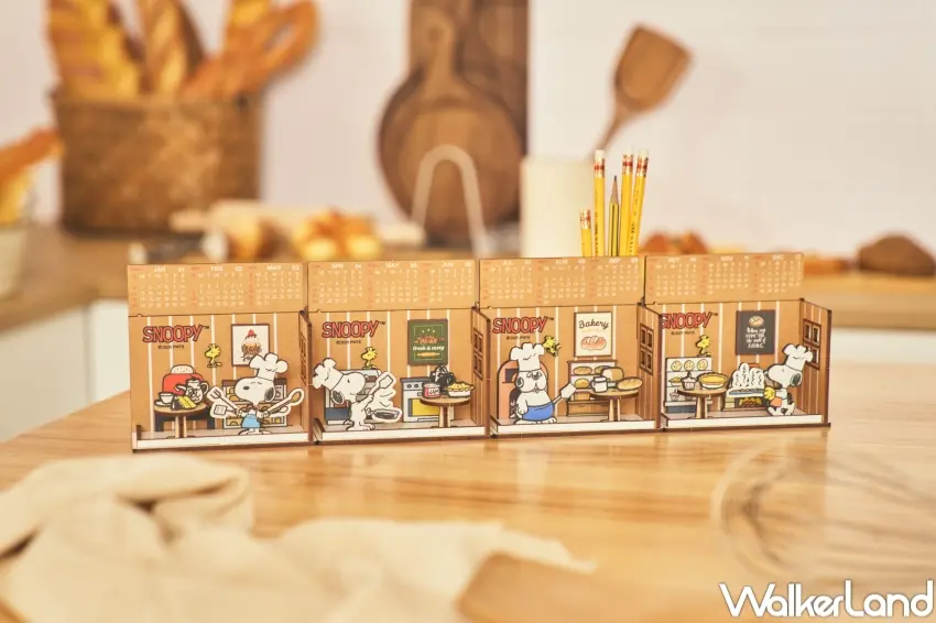 ▲DIY咖啡店場景年曆，木製拼組可堆疊成迷你咖啡街景。