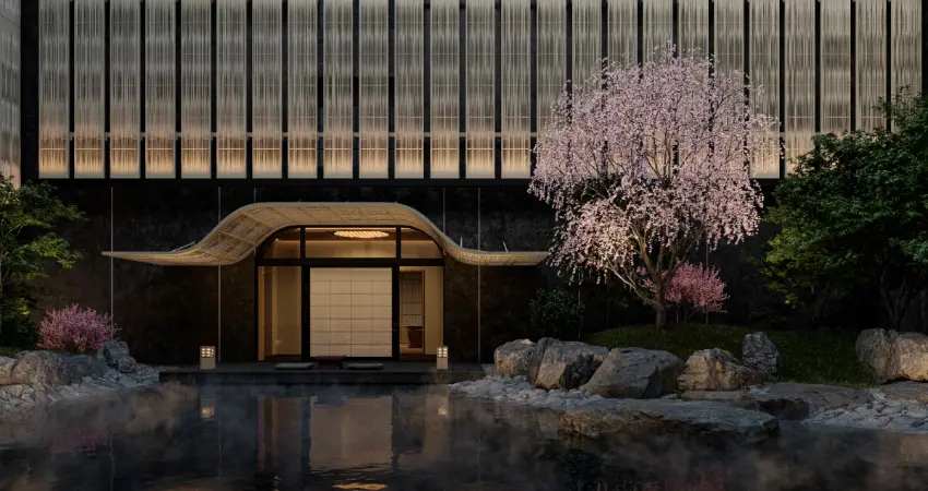 ▲隈研吾監修、Brewin Design Office操刀室內設計，空間中流淌著京都町家特有的「間」之哲學。