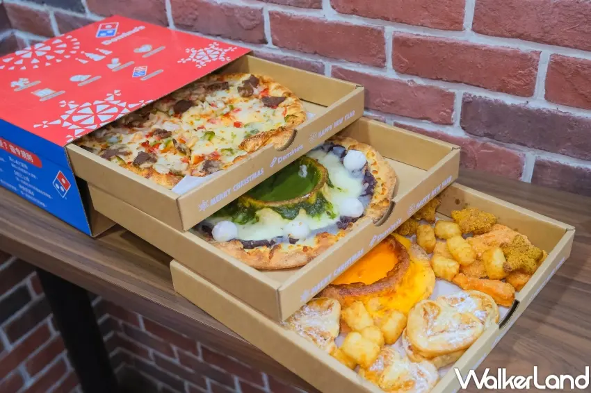 ▲達美樂新品嘗鮮享半價優惠，聖誕跨年一路嗨。（攝影：張人尹）