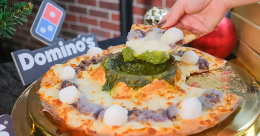 抹茶披薩半價！達美樂三本柱披薩新品，海陸披薩 抹茶紅豆 起司炸物拼盤一次吃。