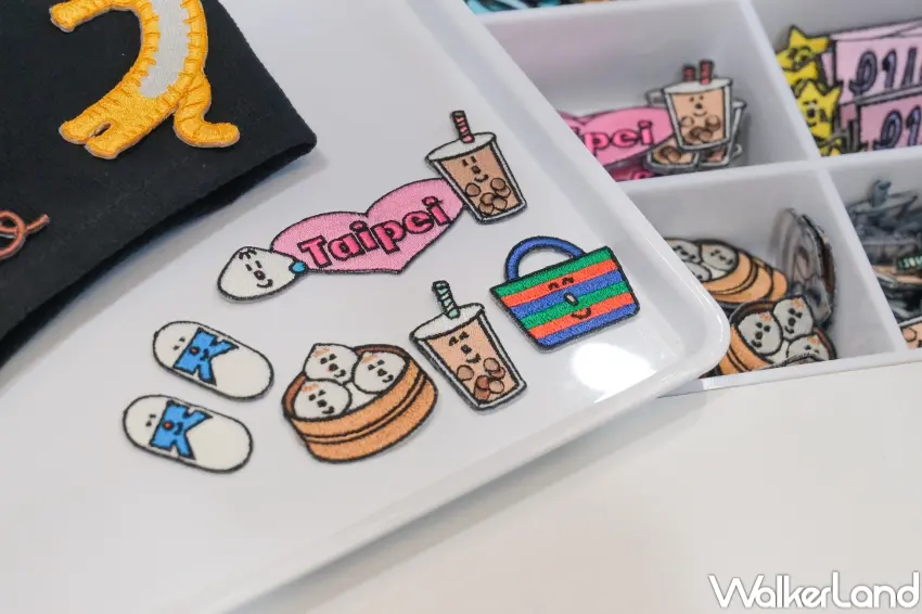 ▲object華山限定，推珍奶、藍白拖等台灣味wappen布貼系列。（攝影：張人尹）