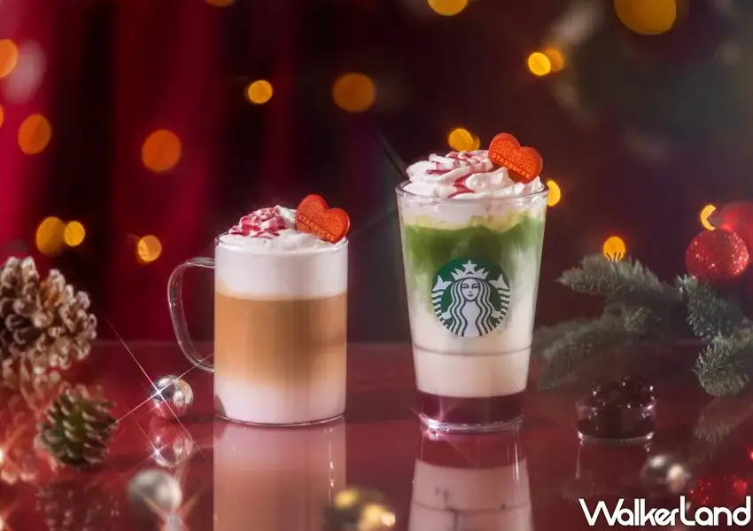 ▲星巴克買一送一推薦必喝新品「黑櫻桃風味瑪奇朵」、「黑櫻桃風味抹茶豆奶那堤」。