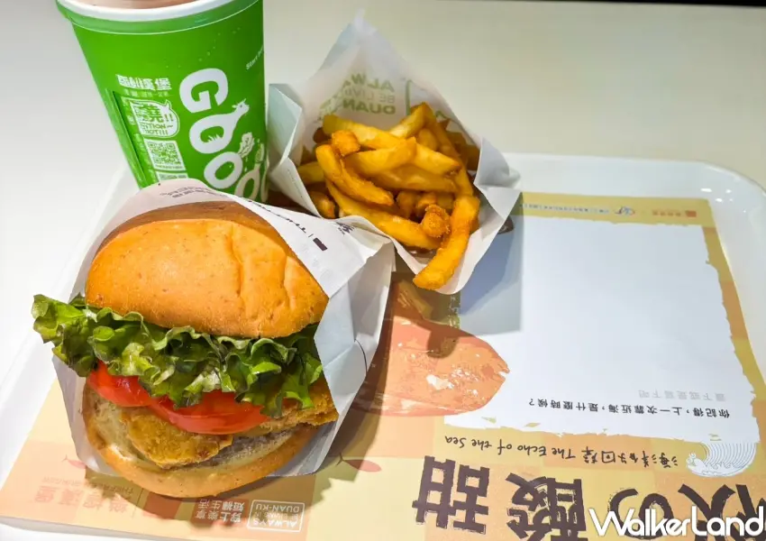 ▲樂檸漢堡支持台灣在地食材，推出「島嶼百香果莎莎堡」搭配金級鬼頭刀魚、海味蔬食排2種口味。