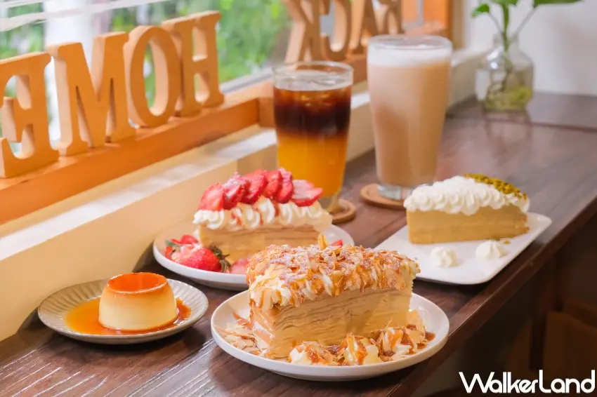 ▲焦糖杏仁千層是入門必吃款，店家不定期推薄皮版，還有布丁、肉桂捲等品項。（攝影：張人尹）