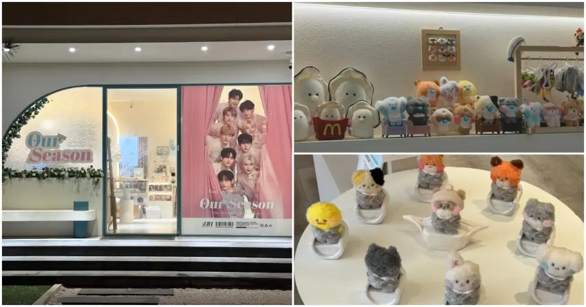 ▲與你咖啡的空間寬敞通透，展示週邊小物也剛剛好，柔和燈光讓追星生咖多了一份舒服又療癒的儀式感。