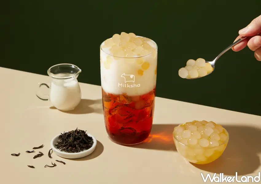 ▲珍珠大正紅茶拿鐵為人氣TOP 1，搭配無添加色素白玉珍珠。