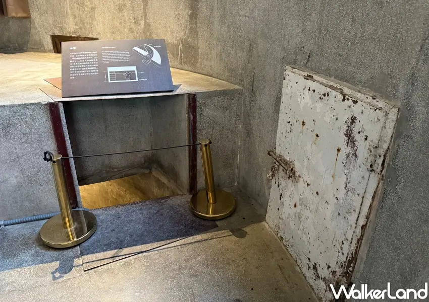 ▲大稻埕百年古蹟臺灣新文化運動紀念館水牢入口處。(攝影:鄭亦庭)