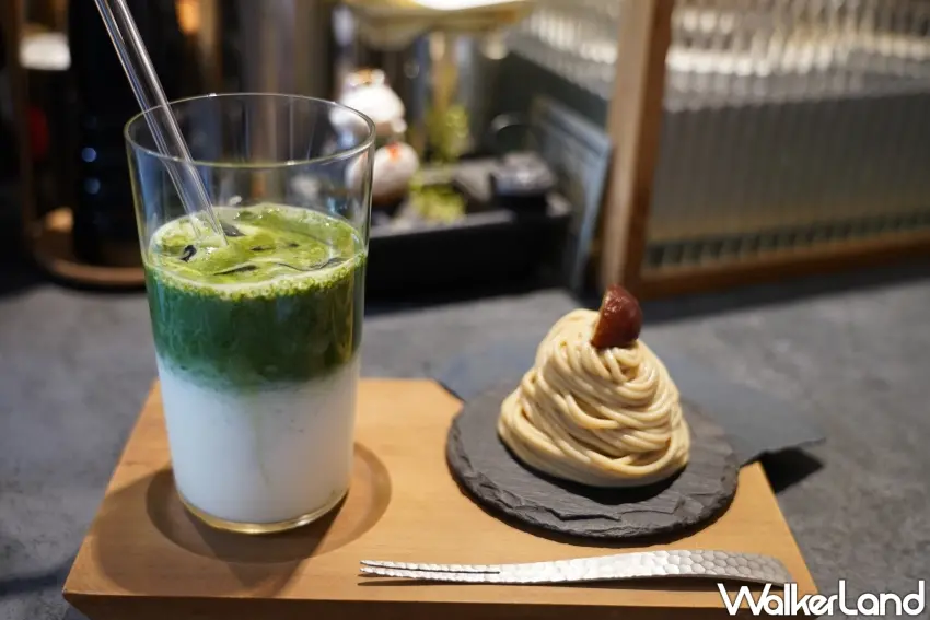 ▲抹茶拿鐵與栗子蒙布朗(攝影:楊婷雅)