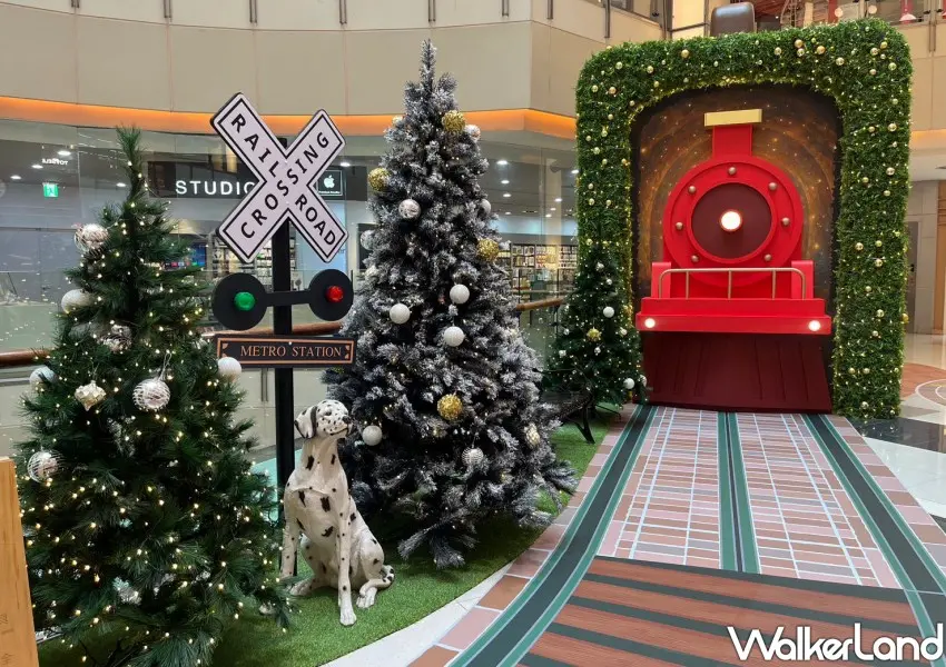 ▲大江購物中心以「501號聖誕夢幻車站」打造全新沉浸式節慶場景。