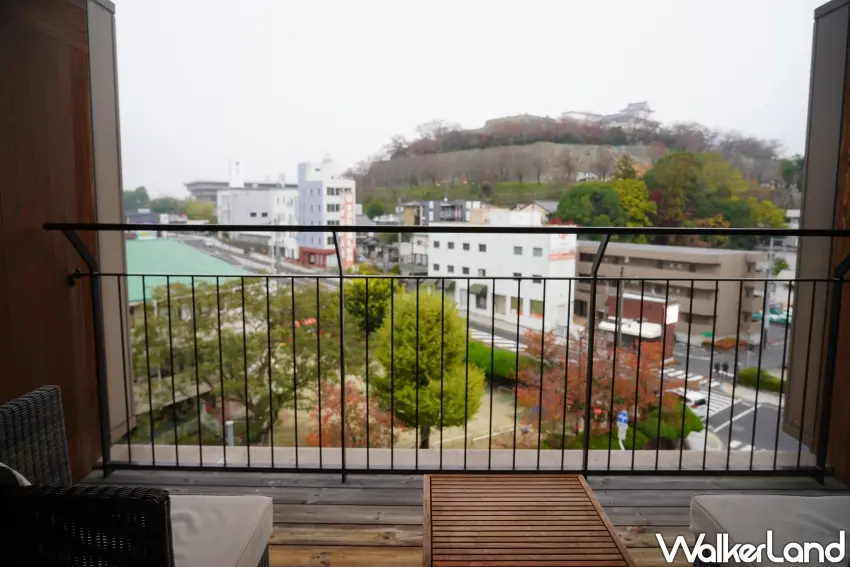 ▲「津山別邸」部分客房可眺望津山城景色。(攝影:楊婷雅)