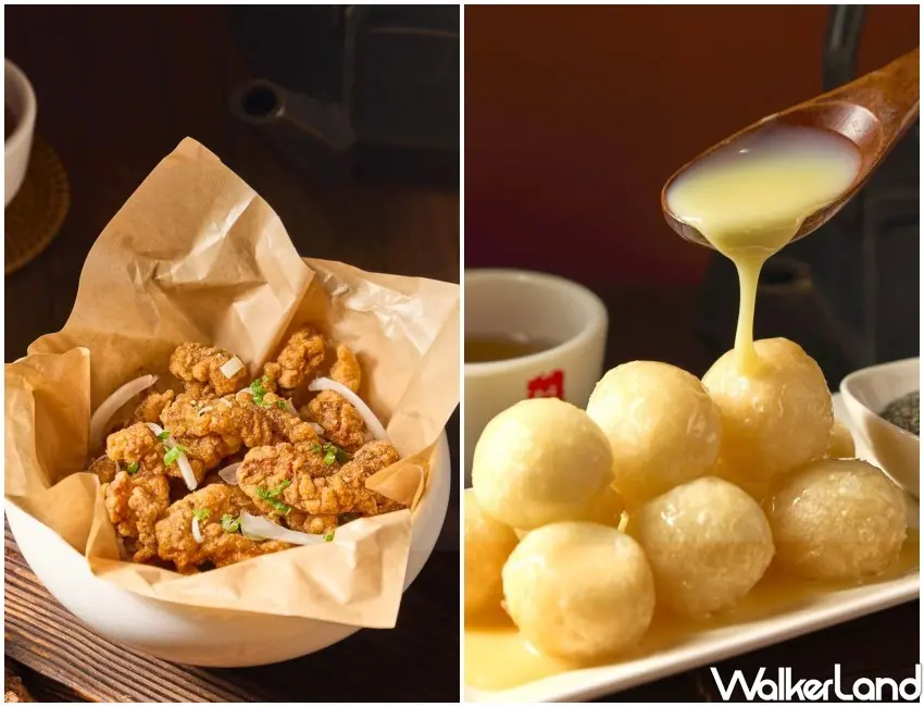 ▲鼎王台北長安東店限定必吃咔滋香香豚、QQ麻糬球。