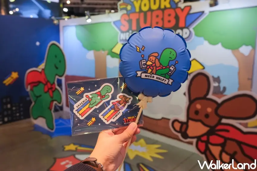 ▲滿額1,000元贈JOGUMAN主題氣球，消費不限金額贈貼紙。（攝影：張人尹）