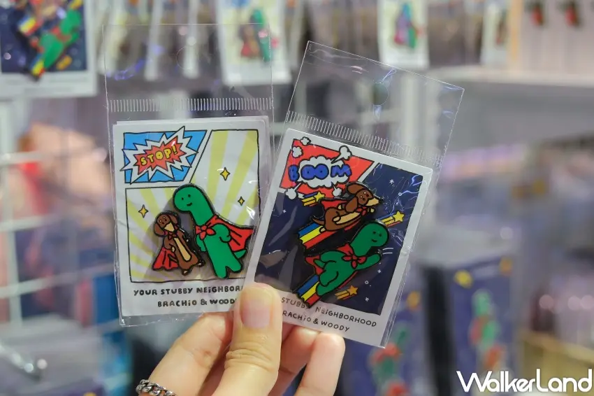 ▲JOGUMAN HERO系列商品30款，徽章超精緻。（攝影：張人尹）