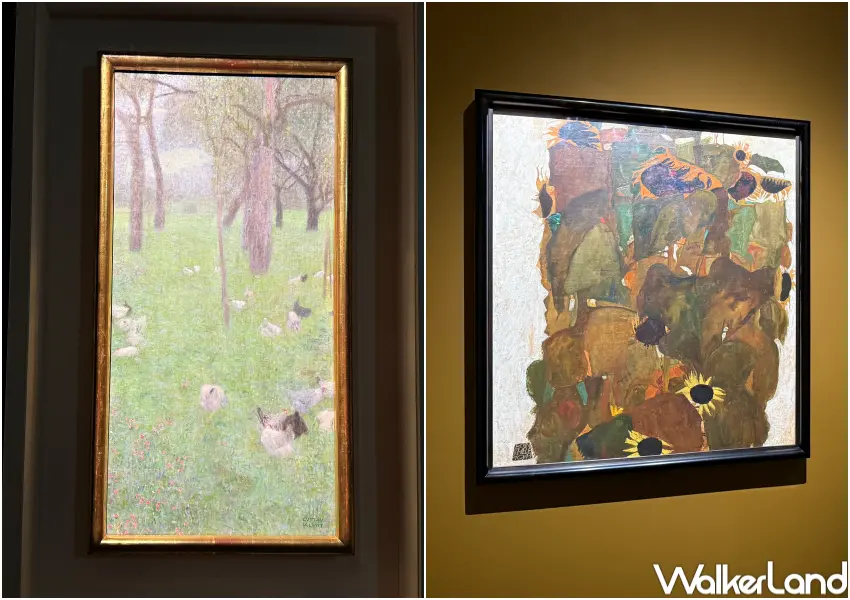 ▲維也納美景宮百年花繪名作展克林姆真跡、席勒真跡名作必拍。(攝影：鄭亦庭)