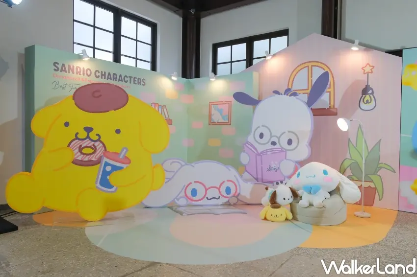 ▲狗狗好朋友專區有布丁狗、帕恰狗、大耳狗一起賣萌。(攝影:張人尹)