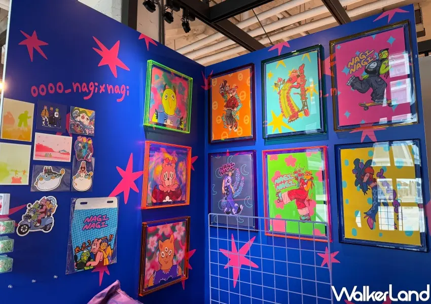 ▲2025台北插畫藝術節集結超過100組各國藝術家,不同風格插畫一次看。(攝影:鄭亦庭)