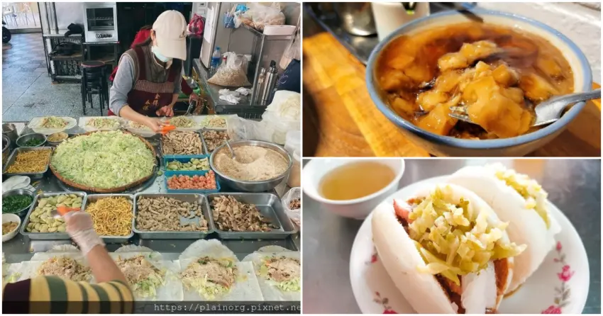 ▲堪稱美食一級戰區的國華街，富盛號碗粿、阿松割包與金得春捲被在地人稱為「金三角」，道地小吃滋味一次滿足。