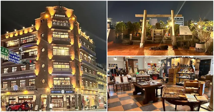 ▲傍晚走進林百貨，復古建築格外迷人；從頂樓的末廣社向下俯瞰街景，有種穿越時空的浪漫；館內也販售多款文創選物，展現台南獨有的美學品味。。