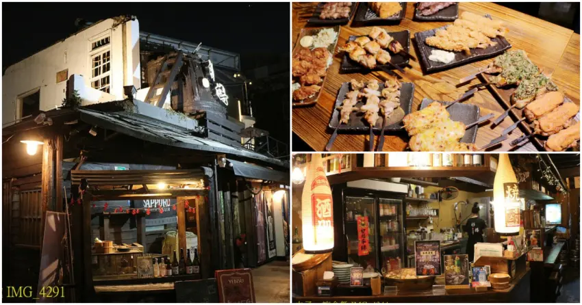 ▲「衫樽串燒居酒屋」充滿昭和風情，木造老屋裡供應各式串燒與啤酒，讓旅人以美味夜宵為台南之旅畫下句點。