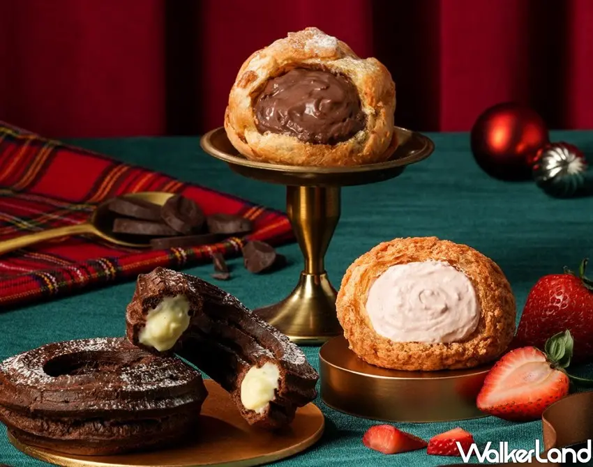 ▲beard papa’s十二月重磅推出三大人氣口味,草莓、開心果、巧克力。