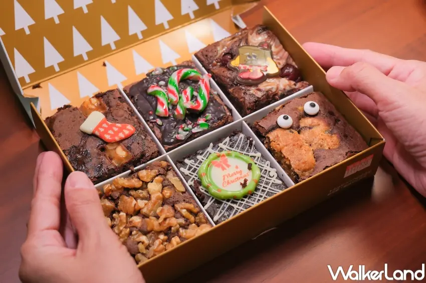 ▲coco.Brownies聖誕節限定「布朗尼爺爺聖誕禮盒」可愛必吃。(攝影:張人尹)