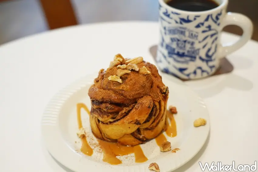 ▲焦糖肉桂捲為「The Factory Mojocoffee」人氣甜點之一。(攝影:楊婷雅)