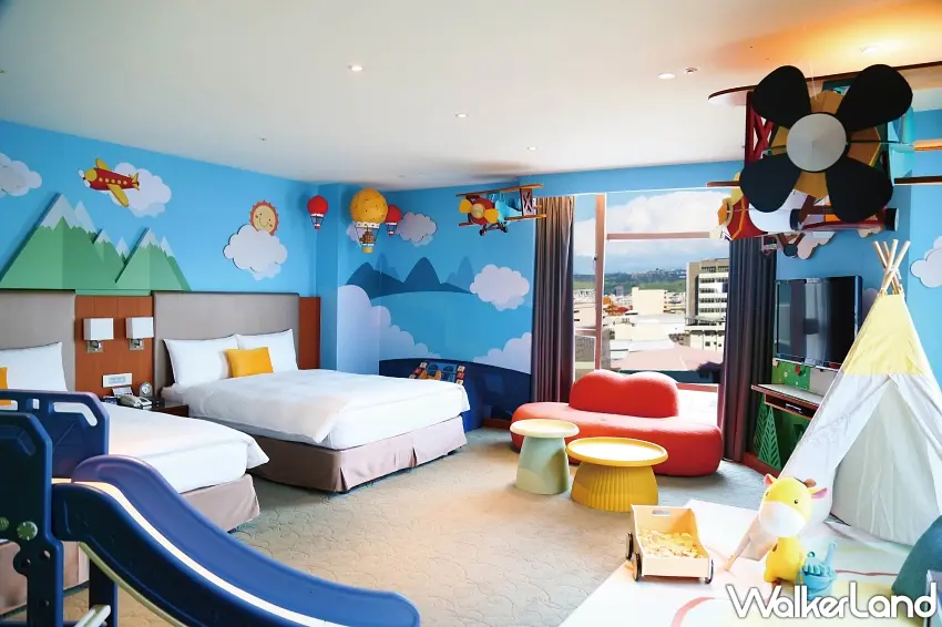 ▲本次活動最大獎項為台中港酒店超人氣的「親子主題房」，該房型不僅設施豐富，更長期結合公益捐款，讓旅客的住宿體驗充滿教育與環保意義