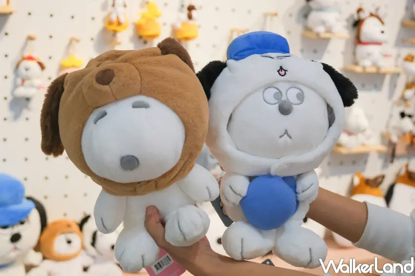 ▲史努比港式飲茶快閃店必買,史努比、歐拉夫玩偶帽(攝影:張人尹)