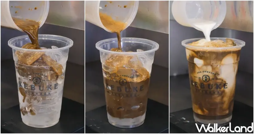 ▲可不可焙茶新品有堅果焙香和濃醇奶香，加10元可升級鮮奶茶（攝影：張人尹）