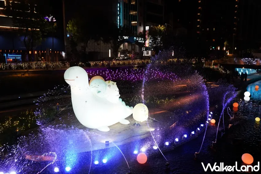 ▲「蜥望舞伴」每半小時會上演一次水舞秀。（攝影：楊婷雅）