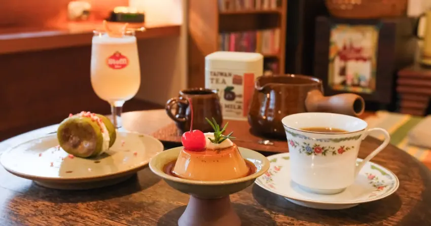 南港文青台灣茶館！薈福村茶人氣茶咖啡 東方美人布丁，南港下午茶最Chill推薦。