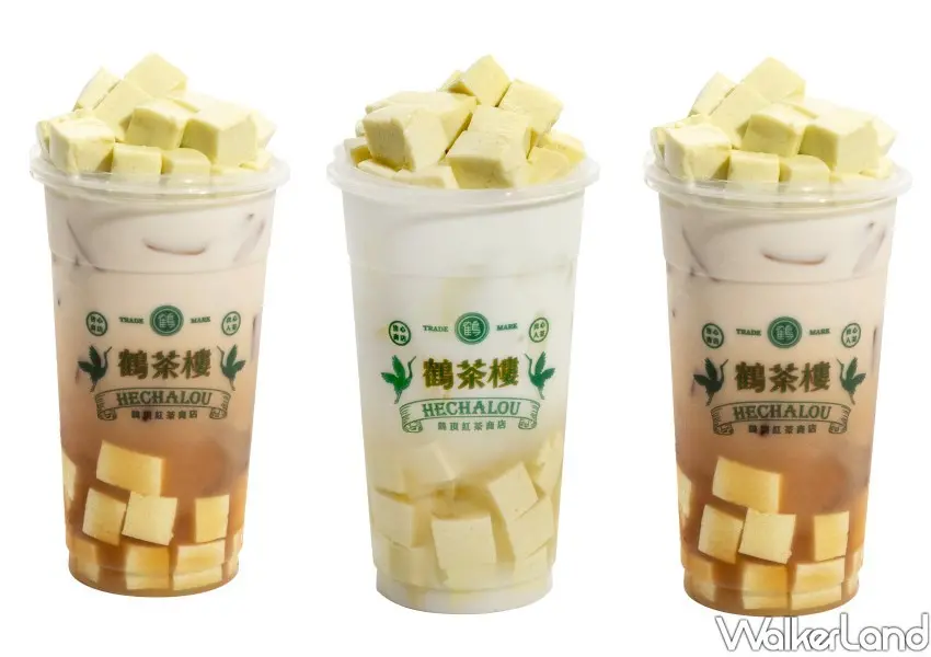 ▲鶴茶樓酪梨大王新配料「酪梨凍」推薦搭配鶴頂那堤、蕎麥那堤。