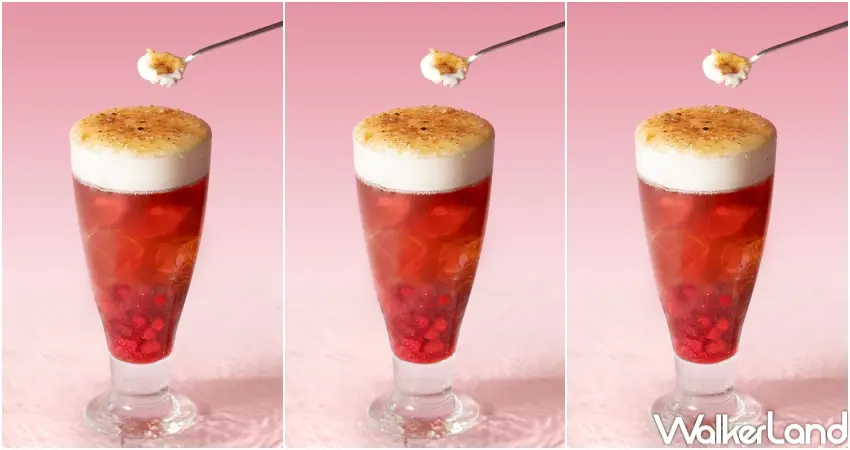 ▲老賴茶棧烤糖奶蓋系列,烤糖脆片搭配濃厚奶蓋。