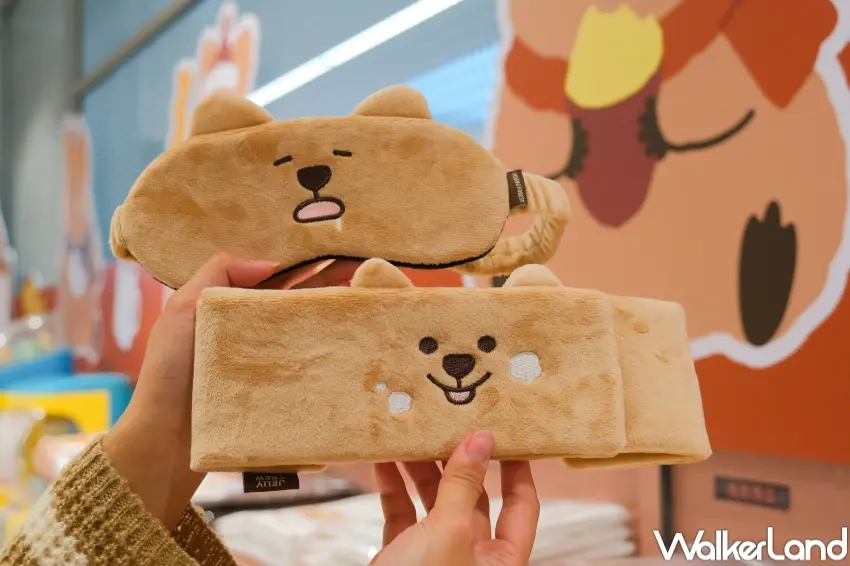 ▲勾卡KKOTKA快閃店集結多款周邊,交換禮物推薦必買眼罩與洗臉髮帶。(攝影:張人尹)