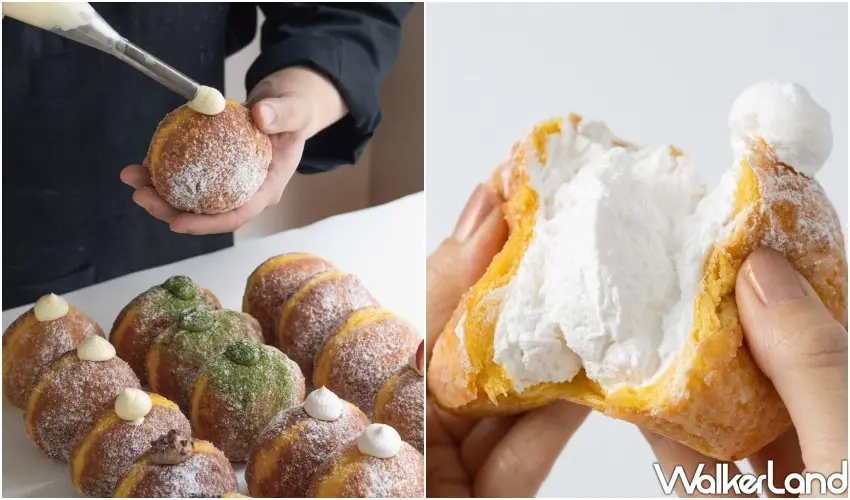 ▲Truffle Donut生甜甜圈有原味、鮮奶油、卡士達、草莓、抹茶、巧克力等多樣生甜甜圈選擇。