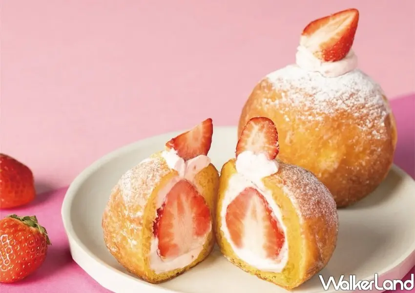 ▲Truffle Donut生甜甜圈有包進整顆草莓的限定口味。