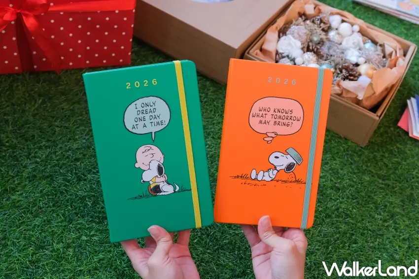 ▲博客來MOLESKINE✕史努比手帳,推出週記手帳、日記手帳兩種規格。(攝影:張人尹)
