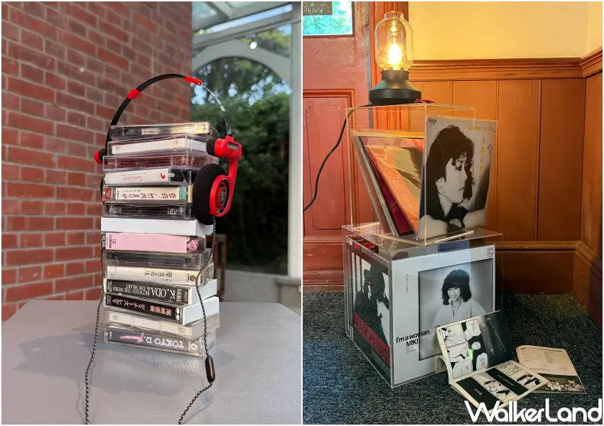 ▲圓山站免費展覽加入音樂元素,附有QR Code可以掃描收聽藝術家精選歌單。(攝影:鄭亦庭)