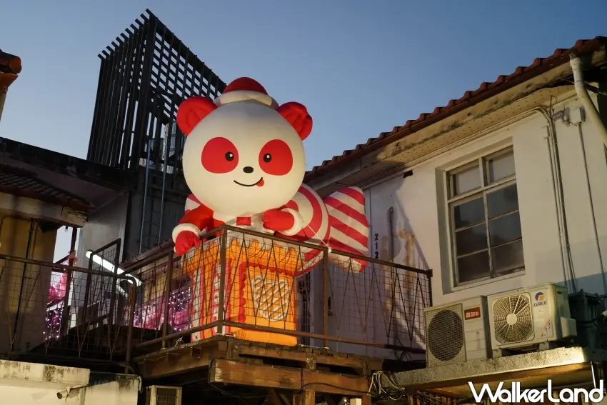 ▲審計新村和foodpanda攜手打造耶誕村。(攝影:楊婷雅)