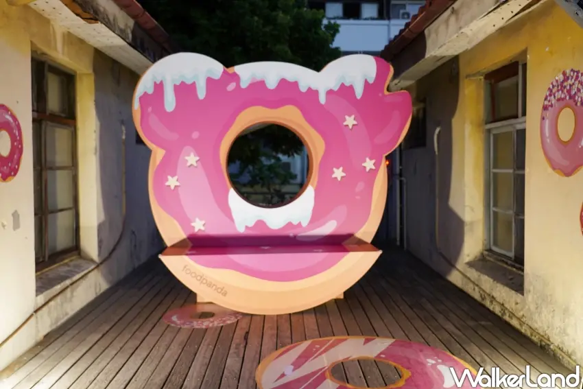 ▲foodpanda一系列裝置藝術於審計新村亮相。（攝影：楊婷雅）