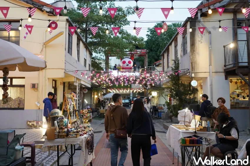 ▲審計新村集結特色商店與暮暮市集,為台中人氣景點。(攝影:楊婷雅)