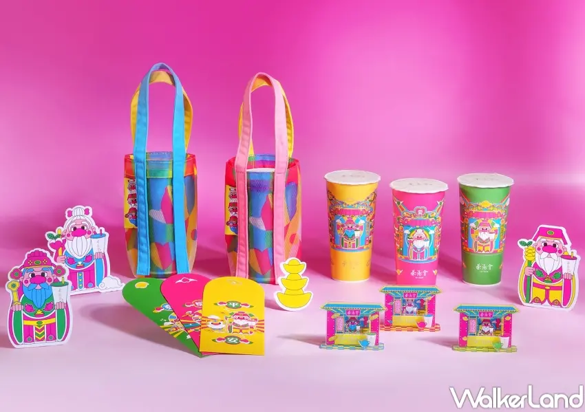 ▲茶湯會攜手不知道同學,透過繽紛插畫重新詮釋財神爺、土地公與月老形象。