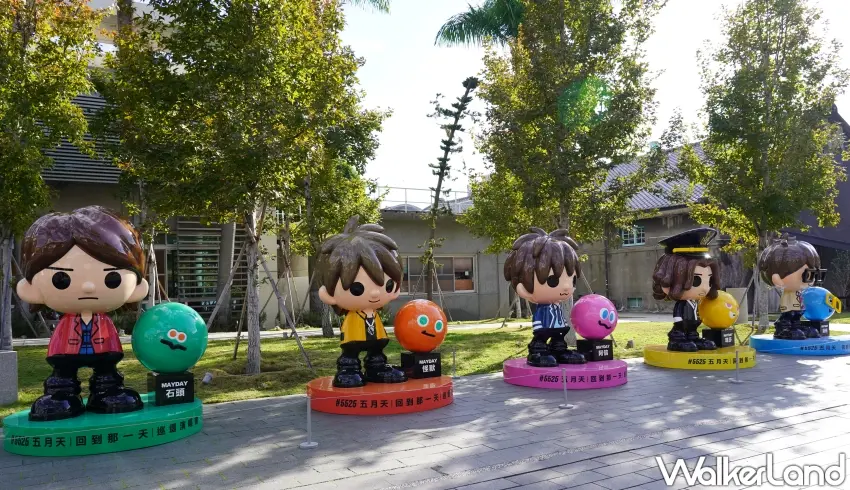 ▲▲五月天公仔進駐台中文化創意園區。（攝影：楊婷雅）