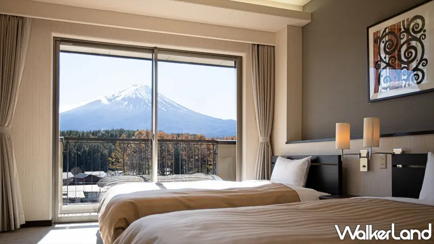 ▲「富士河口湖公主大度假村」憑藉湖景與完善度假設施，榮獲樂天旅遊富士山景觀人氣溫泉旅館第四名