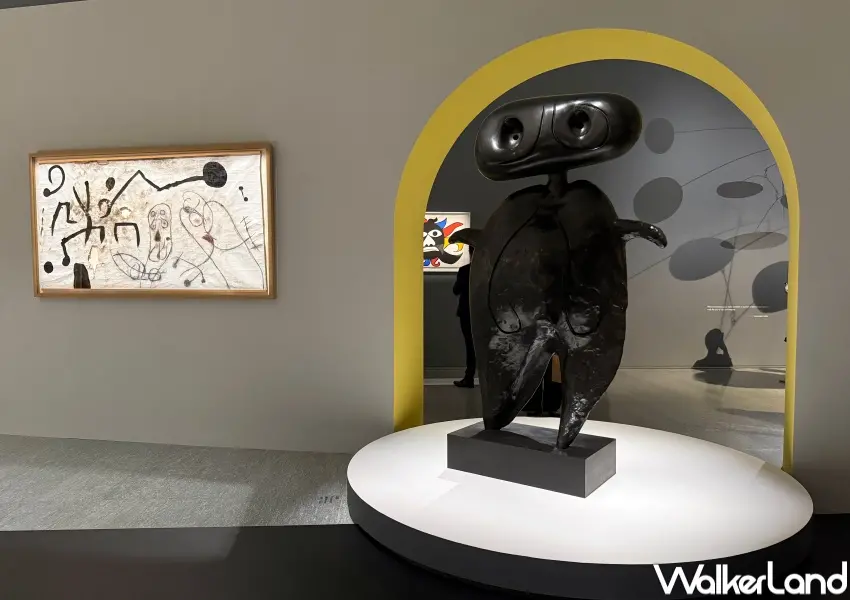 ▲信義區展覽一次網羅賈科梅蒂、米羅、考爾德藝術大師們近50件代表作。(攝影：鄭亦庭)