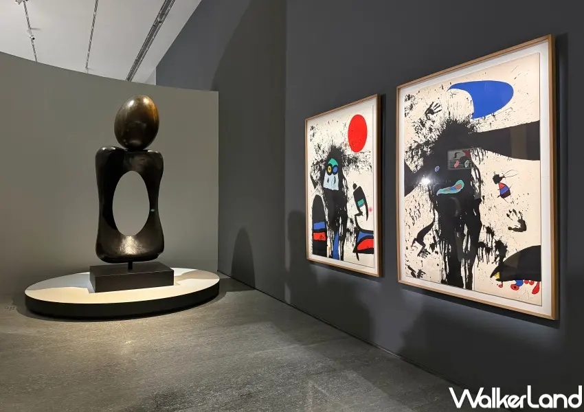 ▲信義區展覽一次網羅賈科梅蒂、米羅、考爾德藝術大師們近50件代表作。(攝影：鄭亦庭)