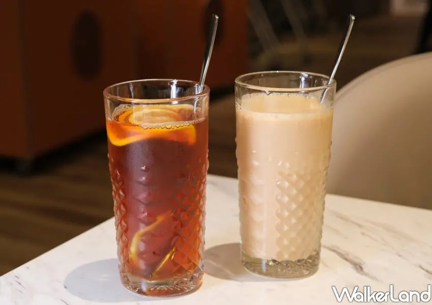 ▲鴨覓微風南山新開幕，店內也有多款港式飲料選擇。(攝影：鄭雅之)