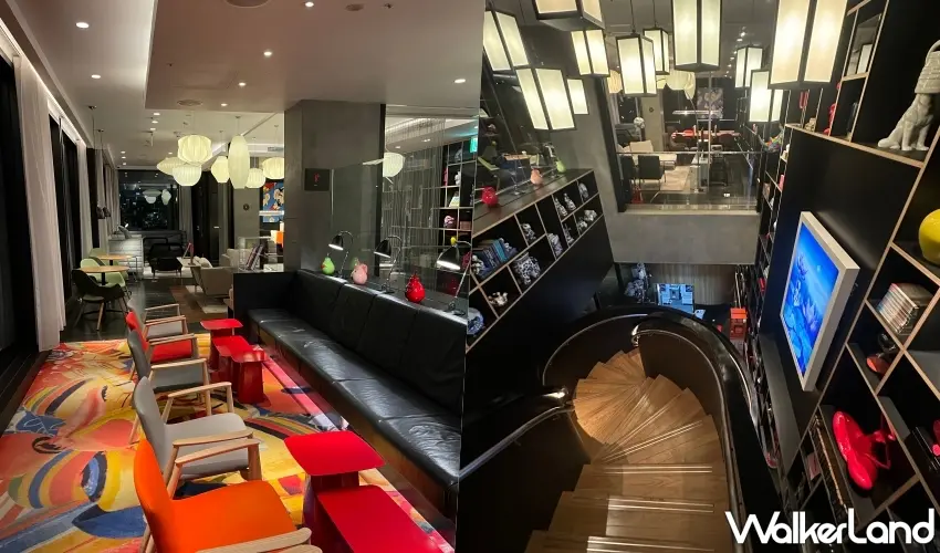 ▲色彩鮮豔且設計感十足的 Living Room 公共區域，舒適的沙發與地毯營造出如同自家客廳般的放鬆氛圍，適合旅人在此交流互動