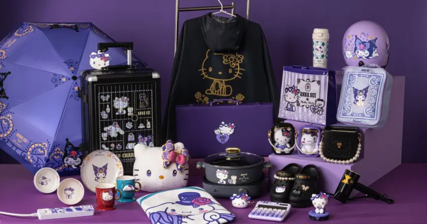 暗黑酷洛米必買！7-11聯名ANNA SUI 三麗鷗25款周邊開賣，行李箱 Kitty麻將必收。